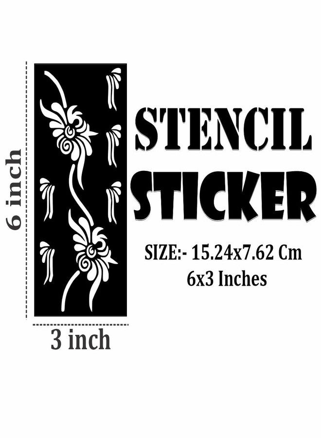 Komstec Smooth Pattern Mehndi Art Stencil Sticker Designed for Kids of All Ages - Image 4